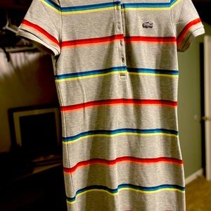 Never worn sporty Lacoste T shirt dress with tags